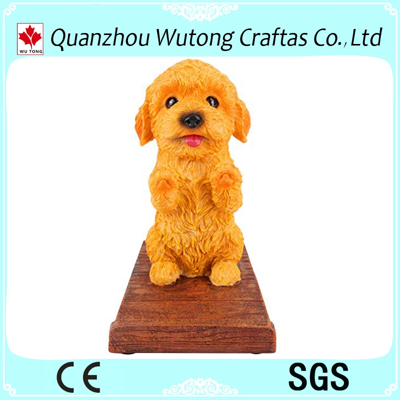 Top Quality Cute Dog Figure Design Resin Mobile Phone Holder Office Stationery